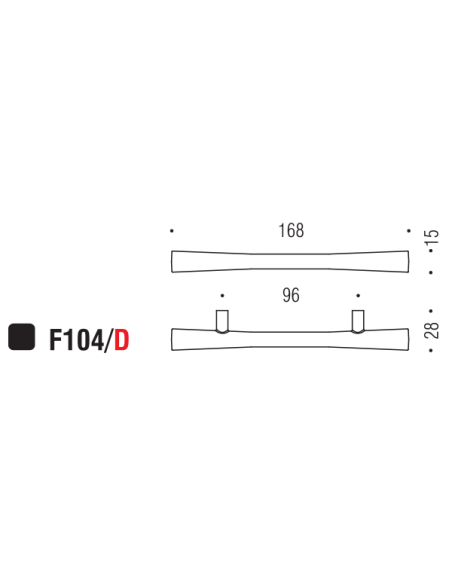 Maniglia per mobile F104 Formae D