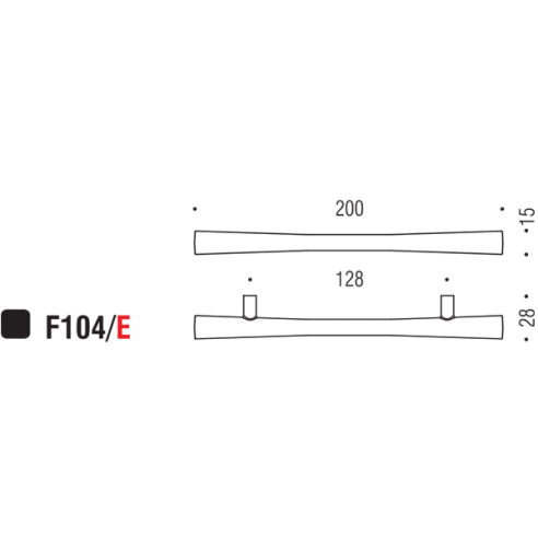 Maniglia per mobile F104 Formae E
