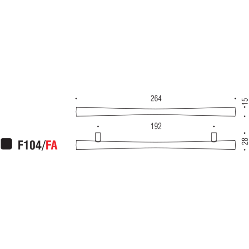 Maniglia per mobile F104 Formae FA