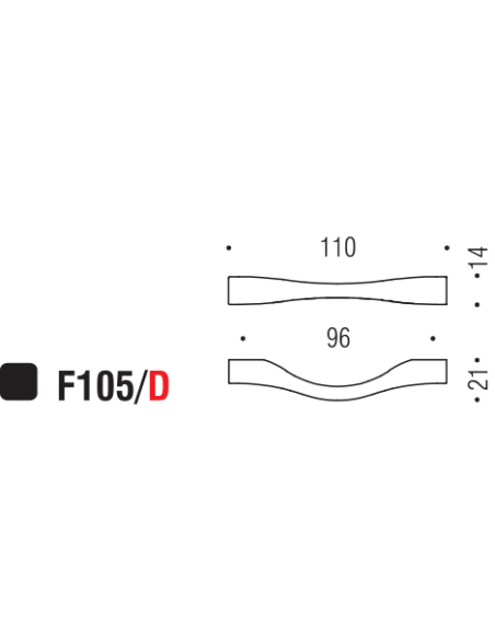 Maniglia per mobile F105 Formae D