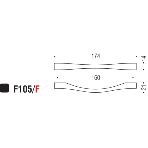 Maniglia per mobile F105 Formae F