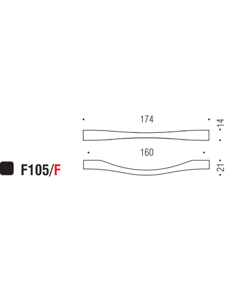 Maniglia per mobile F105 Formae F