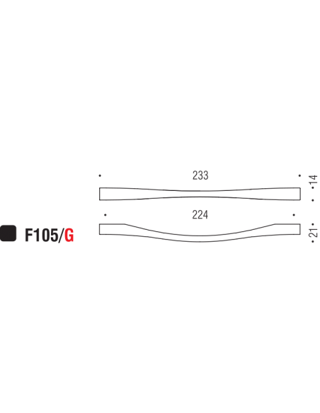 Maniglia per mobile F105 Formae G