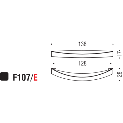 Maniglia per mobile F107 Formae E