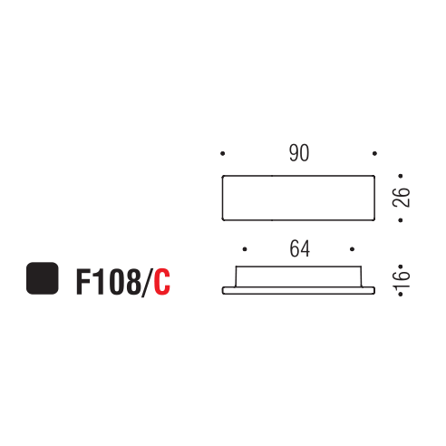 Maniglia per mobile F108 Formae C