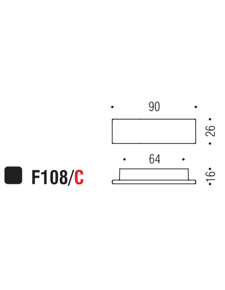Maniglia per mobile F108 Formae C