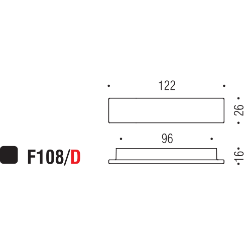 Maniglia per mobile F108 Formae D