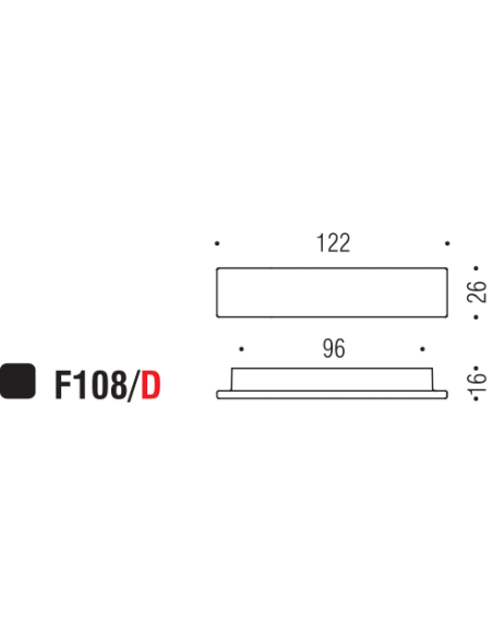 Maniglia per mobile F108 Formae D