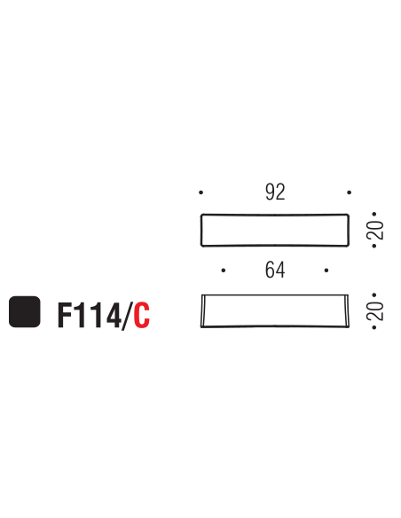 Maniglia per mobile F114 Formae C