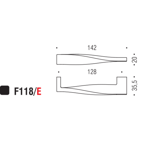 Maniglia per mobile F118 Formae E