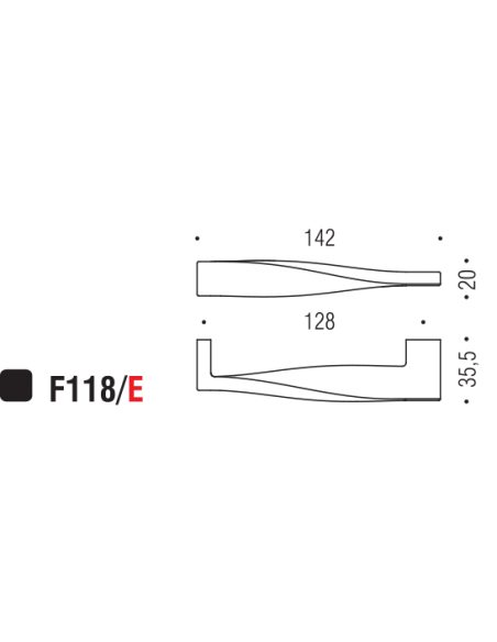 Maniglia per mobile F118 Formae E