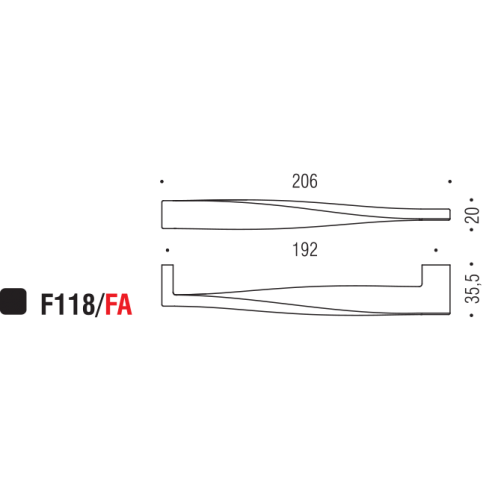 Maniglia per mobile F118 Formae FA