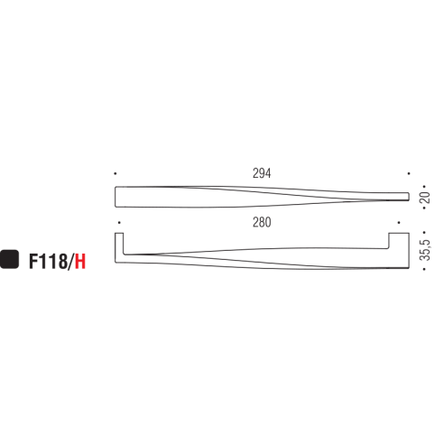 Maniglia per mobile F118 Formae H