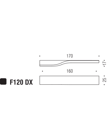 Maniglia per mobile F120 Formae destro