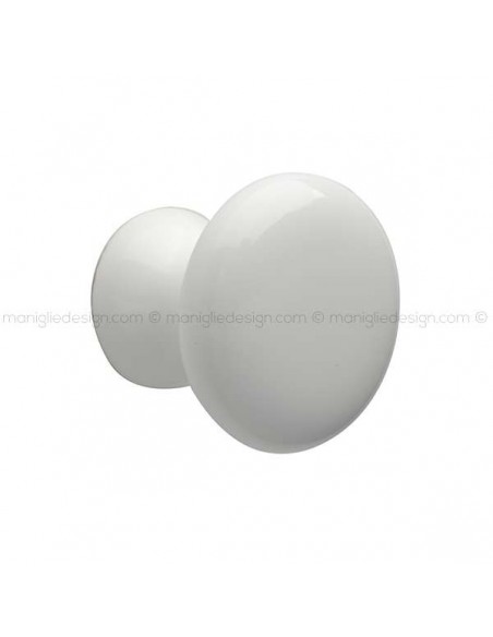 Pomolo in ceramica bianca per mobile Mital 050