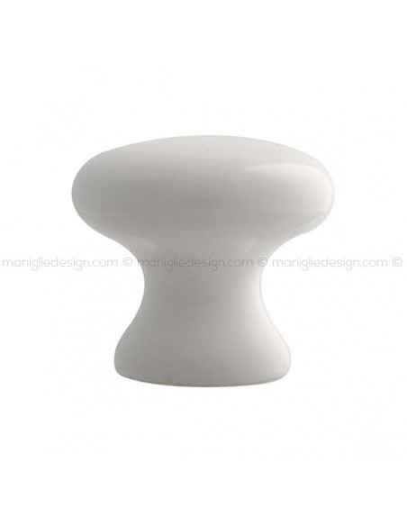 Pomolo in ceramica bianca per mobile Mital 050