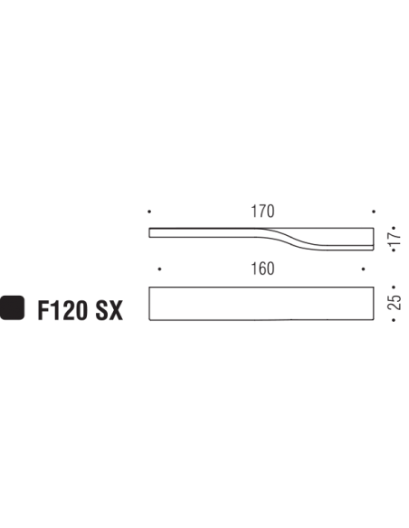 Maniglia per mobile F120 Formae sinistro