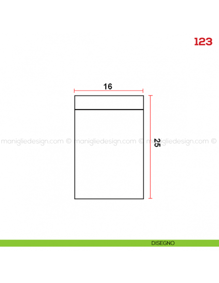 Pomolo per mobile 123 Mital disegno