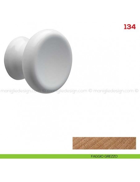 Pomolo in legno per mobile Mital 134 faggio grezzo