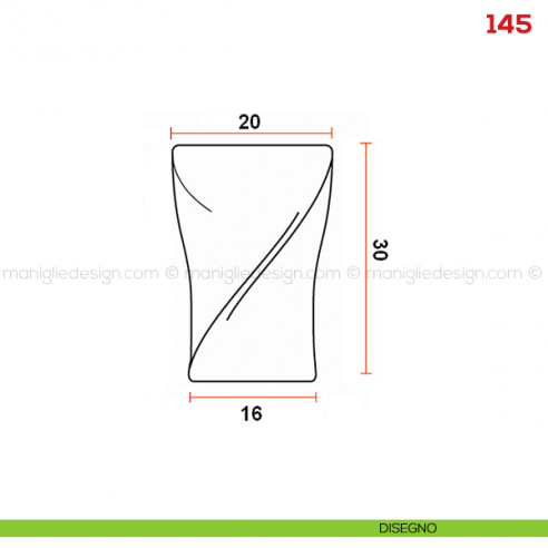 Pomello per mobile 145 Mital disegno