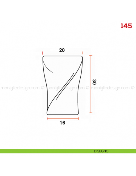 Pomello per mobile 145 Mital disegno