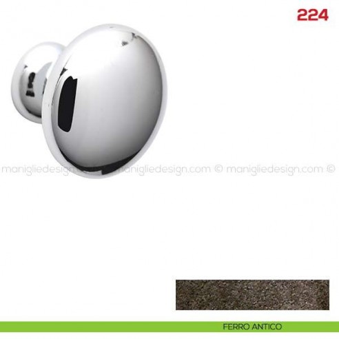 Pomolo per mobile 224 Mital ferro antico