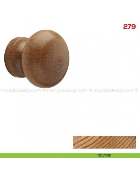 Pomolo in legno per mobile Mital 279 rovere