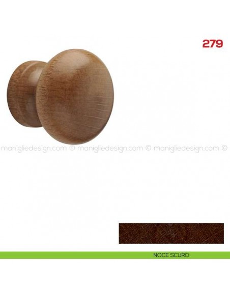 Pomolo in legno per mobile Mital 279 noce scuro