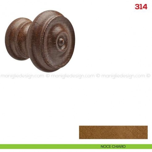 Pomolo in legno per mobile Mital 314 noce chiaro
