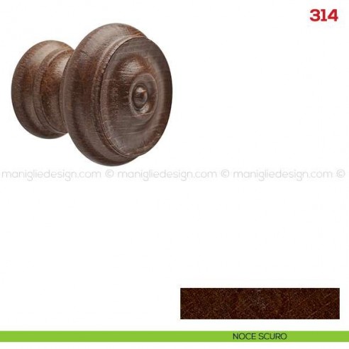 Pomolo in legno per mobile Mital 314 noce scuro