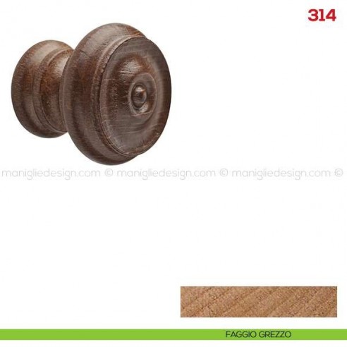 Pomolo in legno per mobile Mital 314 faggio grezzo