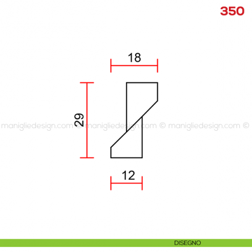 Pomolo per mobile 350 Mital disegno