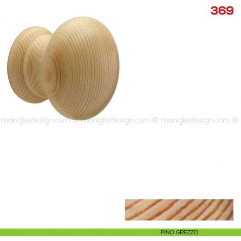 Pomolo in legno per mobile Mital 369 pino grezzo