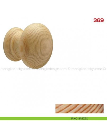 Pomolo in legno per mobile Mital 369 pino grezzo