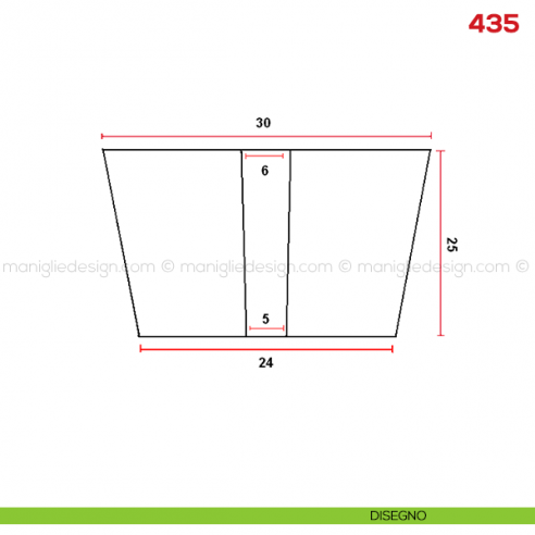 Pomolo per mobile 435 Mital disegno