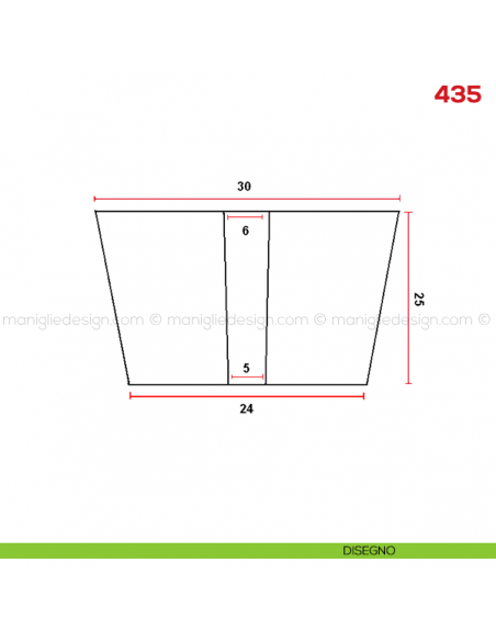 Pomolo per mobile 435 Mital disegno