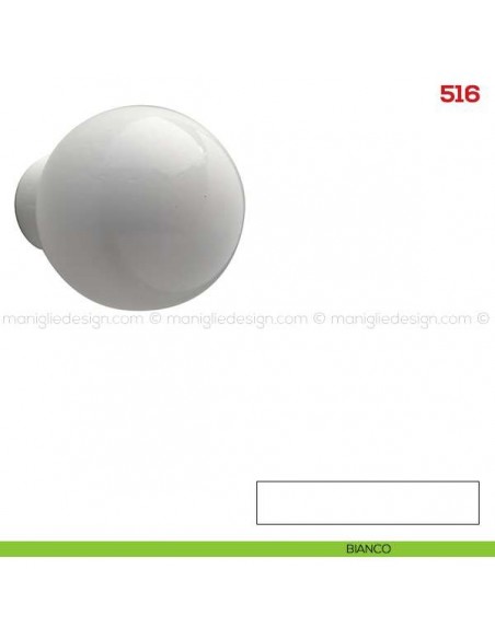 Pomolo in legno per mobile Mital 516 bianco
