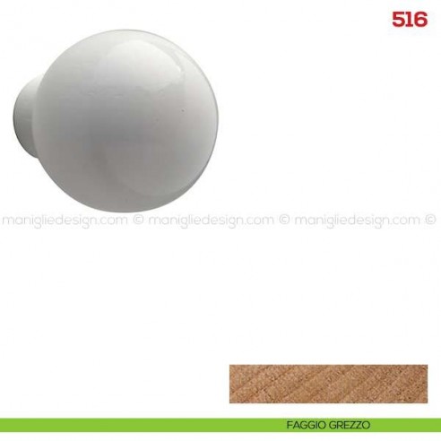 Pomolo in legno per mobile Mital 516 faggio grezzo