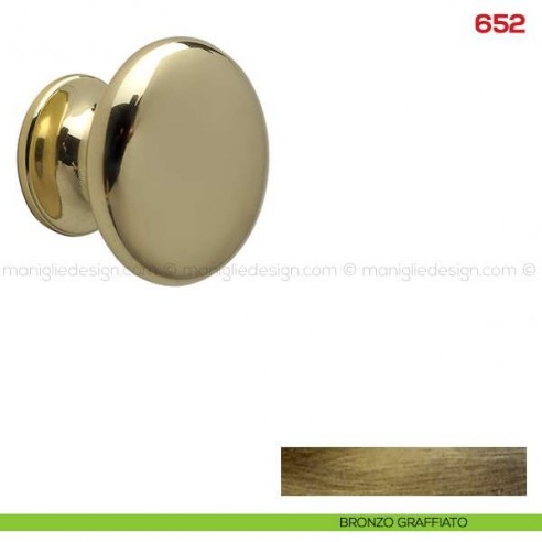 Pomolo per mobile 652 Mital bronzo graffiato