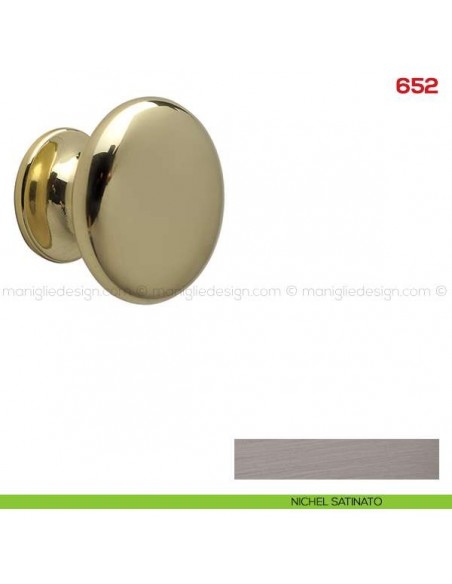 Pomolo per mobile 652 Mital nichel satinato