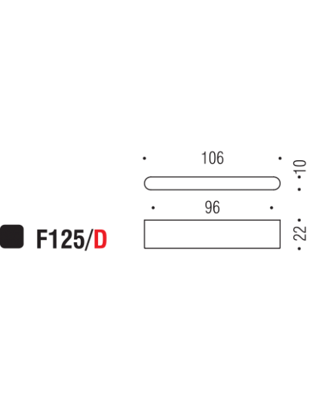 Maniglia per mobile F125 Formae D