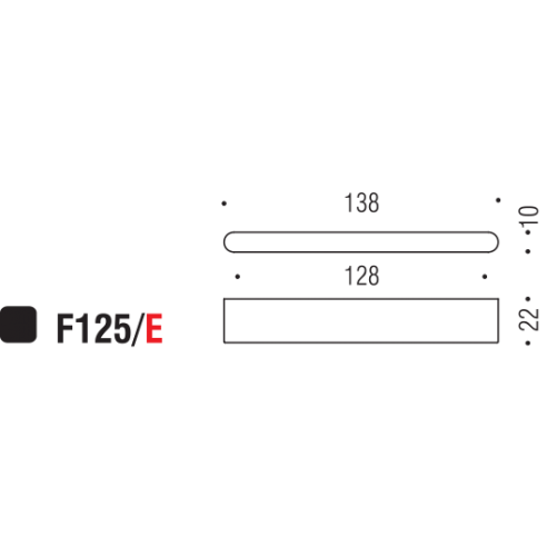 Maniglia per mobile F125 Formae E