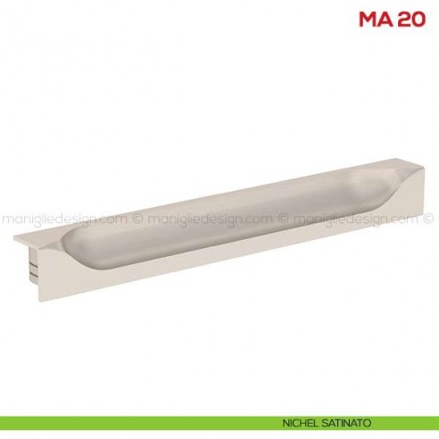Maniglia incasso per mobile Mital MA20 nichel satinato