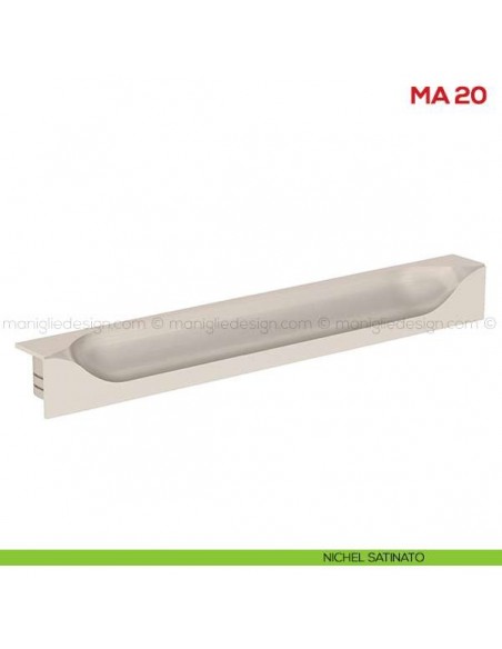 Maniglia incasso per mobile Mital MA20 nichel satinato