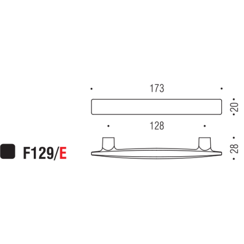 Maniglia per mobile F129 Formae E