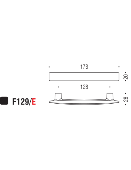 Maniglia per mobile F129 Formae E