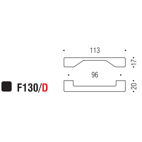 Maniglia per mobile F130 Formae D