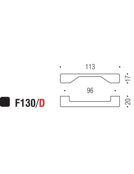 Maniglia per mobile F130 Formae D