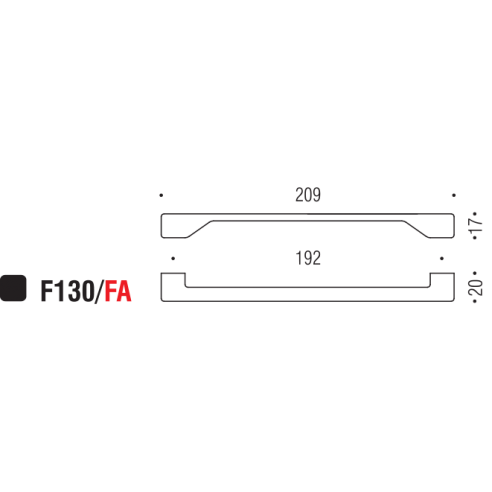 Maniglia per mobile F130 Formae FA