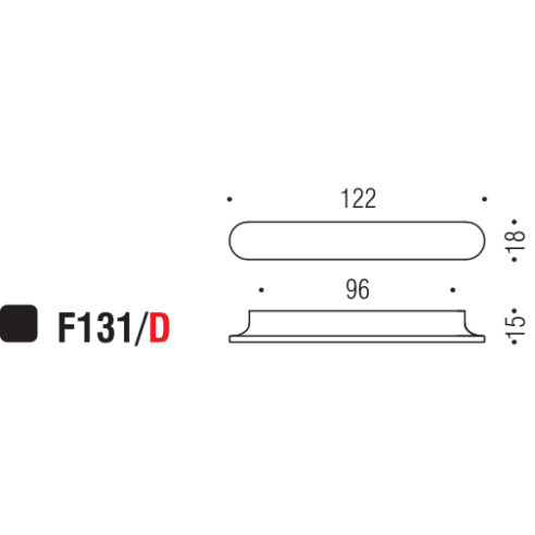 Maniglia per mobile F131 Formae D